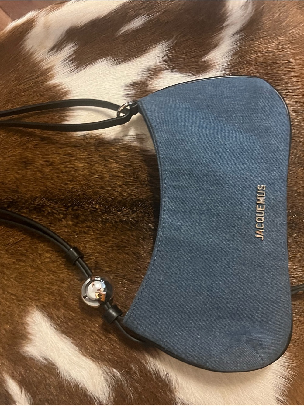 Jacquemus Blue Denim Crescent Shoulder Bag - Picture 3 of 9